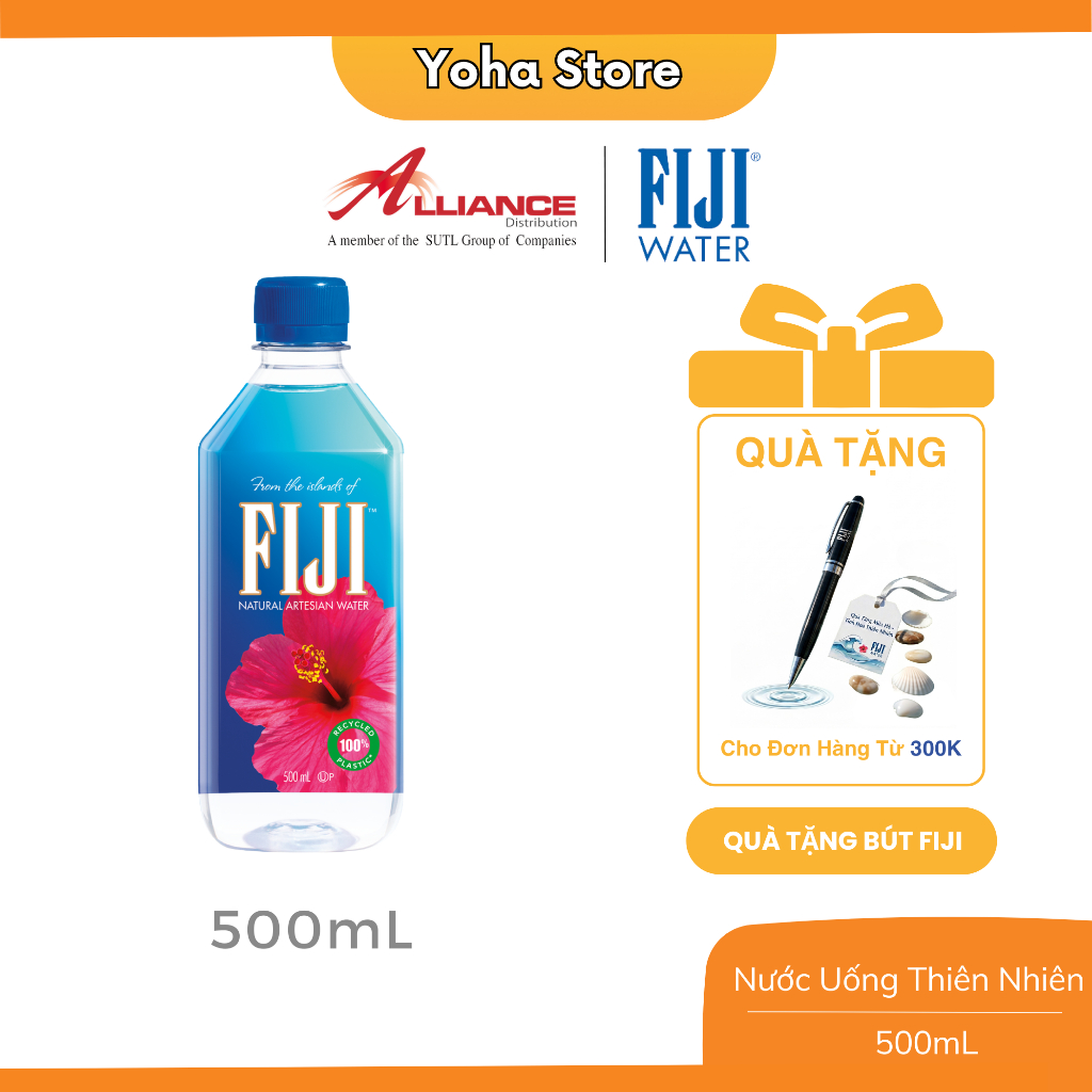 [Earth's Finest Water] Nước Khoáng Nhập Khẩu Fiji 500 ml x 12 Chai - Thương Hiệu Cao Cấp Số 1 Tại Mỹ