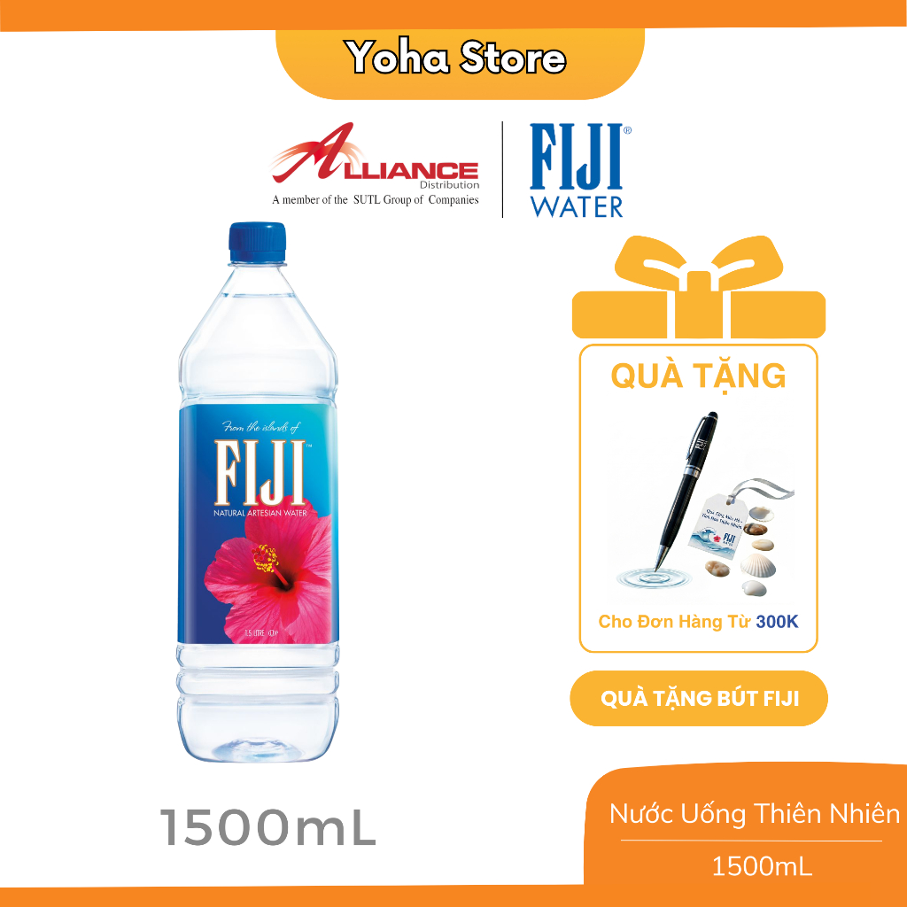 [Earth's Finest Water] (Thùng 12 Chai x 1,5L) Nước Khoáng Thiên Nhiên Fiji