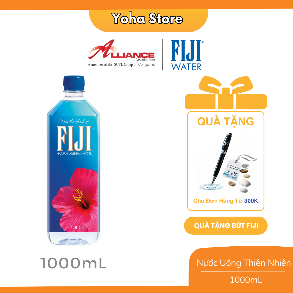 [Earth's Finest Water] Nước Khoáng Nhập Khẩu Fiji 1L x 12 Chai - Thương Hiệu Cao Cấp Số 1 Tại Mỹ