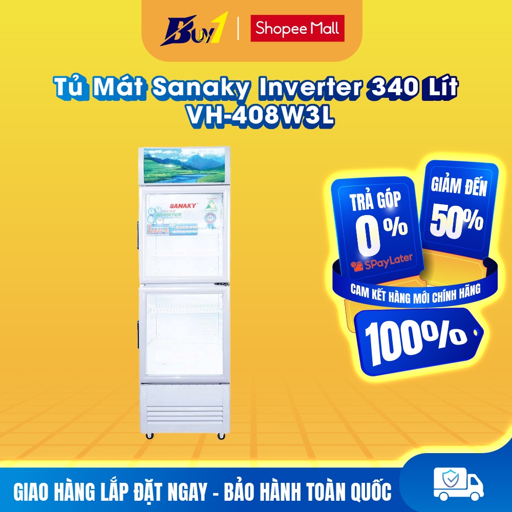 VH-408W3L - Tủ mát Sanaky Inverter VH-408W3L 340 Lít - Hàng Chính Hãng