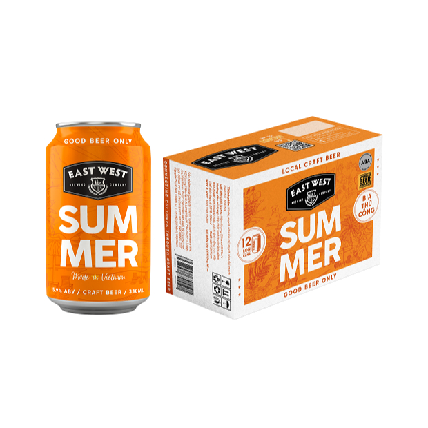Bia Thủ Công East West Summer Thùng 12 Lon 330ml