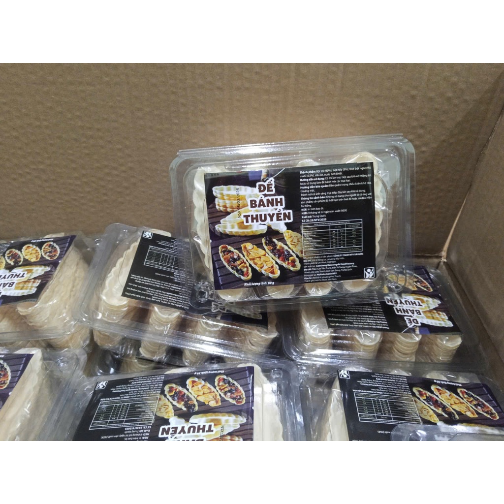 Đế bánh thuyền - set 60 cái - Đế làm bánh thuyền. Bánh thuyền hạt dinh dưỡng