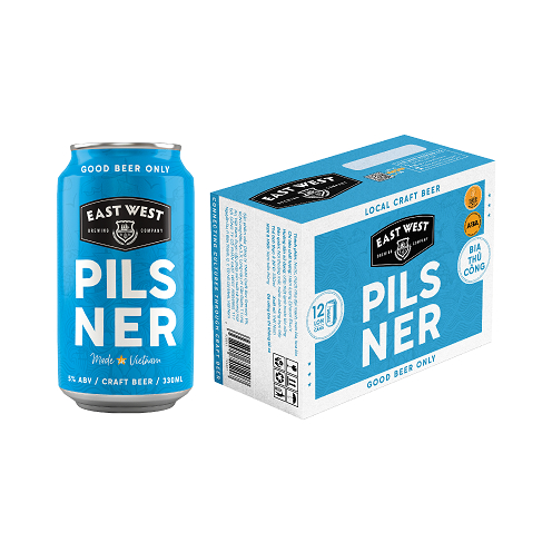 Bia Thủ Công East West Pilsner Thùng 12 Lon 330ml