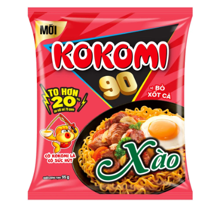 Lốc 10 gói Mì Kokomi xào 90 bò xốt cà 95g