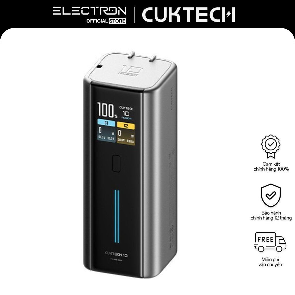 Pin dự phòng CukTech 10 Dual-Fusion 67W GaN Charger & 90W 9000mah Power Bank – BA652U
