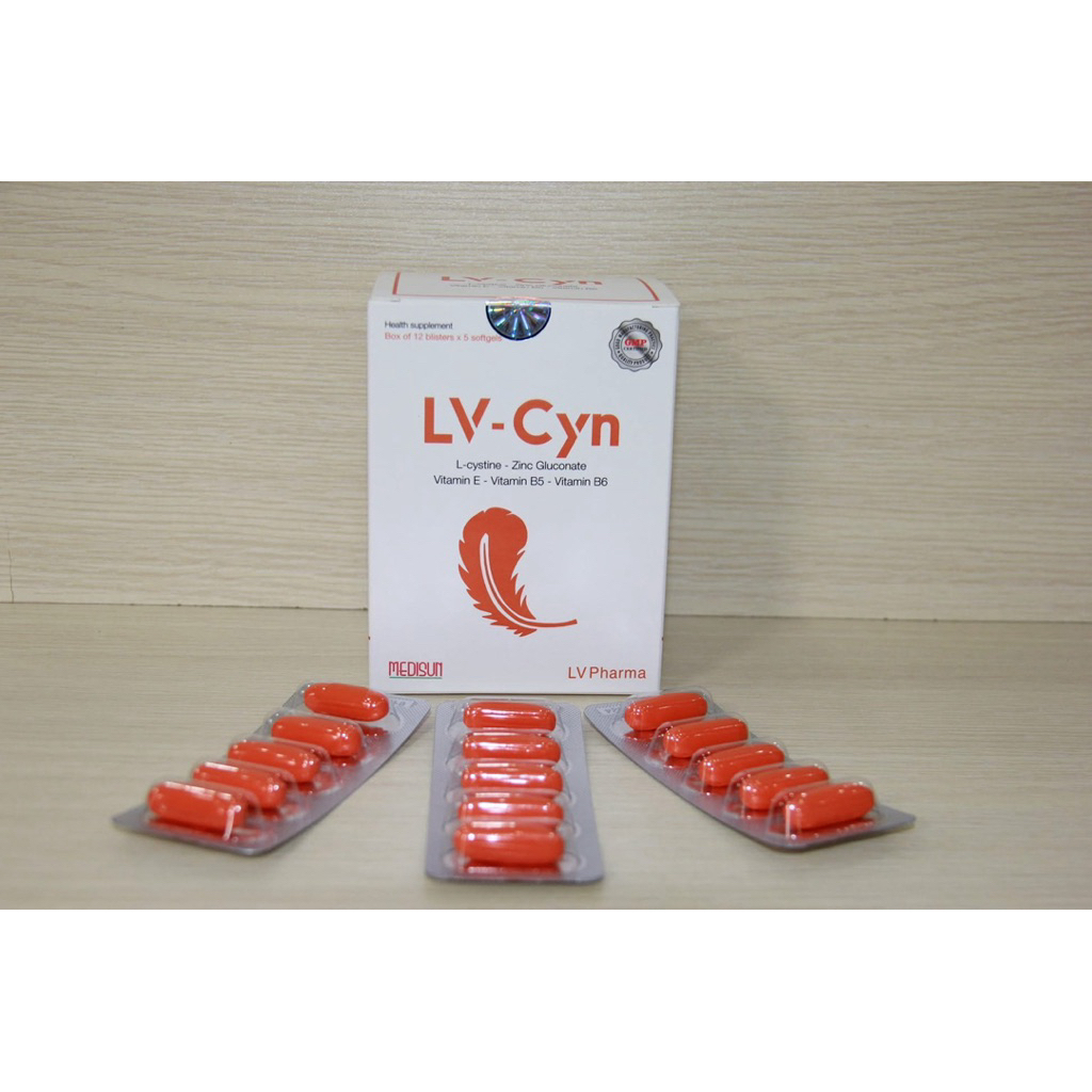 LV-Cyn hộp 60 viên ,xoá thâm mụn,mờ tàn nhang,đốm nâu,đẹp da,móng,tóc