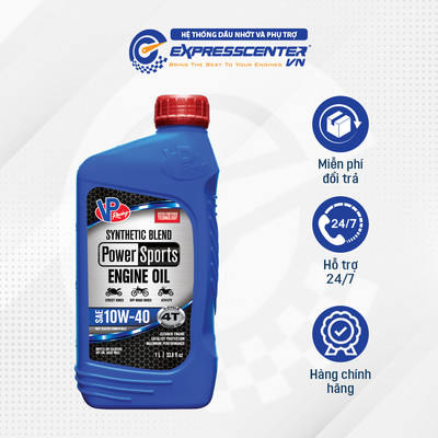 Dầu Nhớt Xe Số VP Powersports 4T Synthetic Blend Ester Tech 10W40 1L