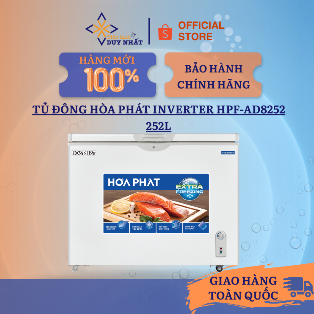 Tủ Đông Hòa Phát Inverter HPF-AD8252 252L Chính Hãng