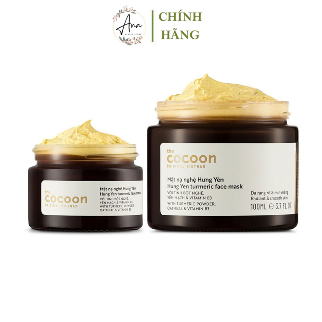 Mặt nạ nghệ Hưng Yên Cocoon mask nghệ giúp da rạng rỡ và mịn màng 30ml - 100ml