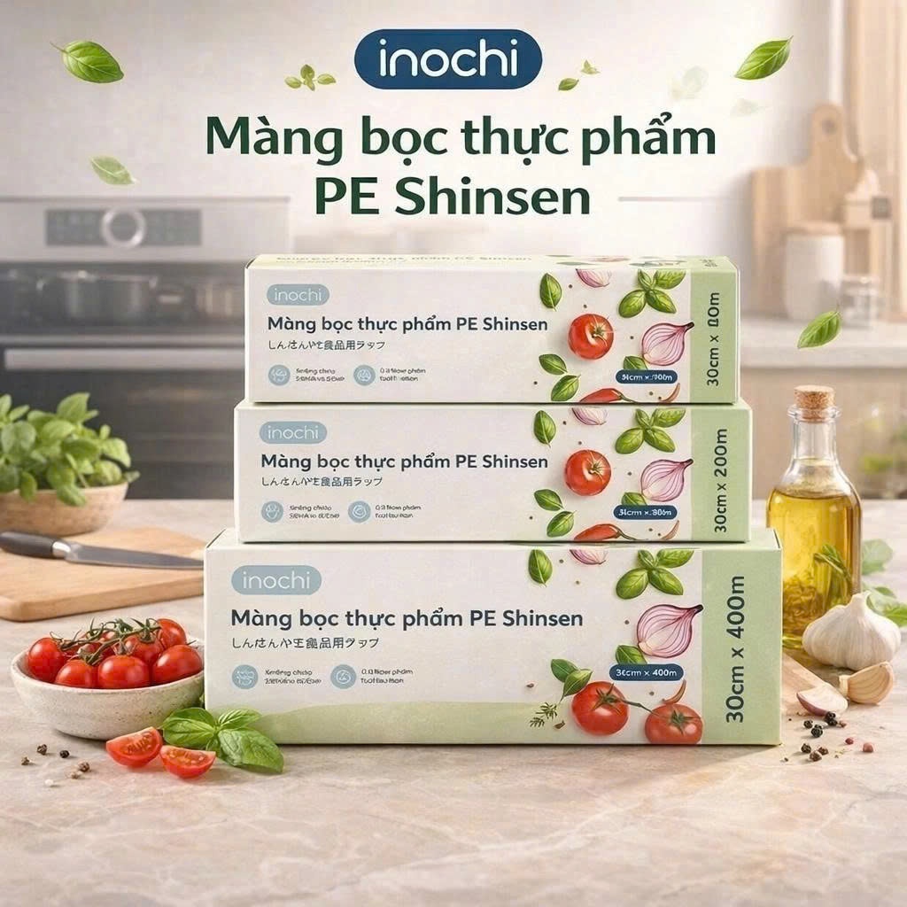Màng bọc thực phẩm PE Inochi 30x40.000cm✨Túi bọc thực phẩm✨Màng co✨Bọc thức ăn✨Màng bọc thực phẩm to