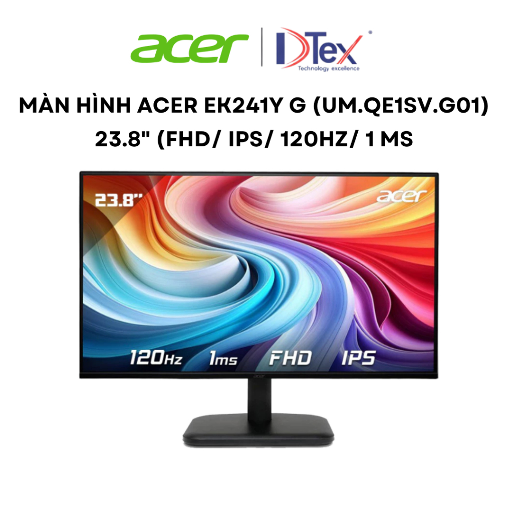 Màn hình Acer EK241Y G (UM.QE1SV.G01) 23.8" (FHD 1920 x 1080/ IPS/ 120Hz/ 1 ms) - BH Chính Hãng 3 Nă