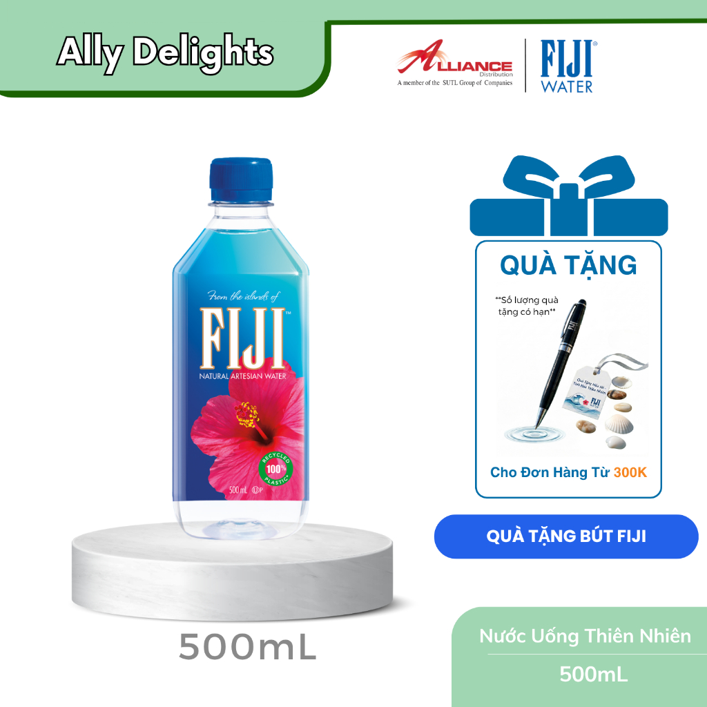 [Earth's Finest Water] Nước khoáng nhập khẩu Fiji 500ml thương hiệu cao cấp số 1 tại Mỹ