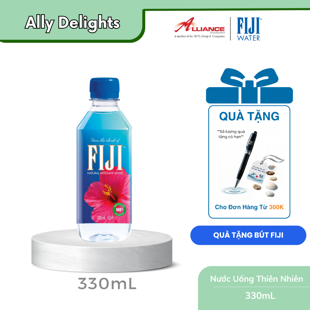 [Earth's Finest Water 1 Carton] Nước Khoáng Nhập Khẩu Fiji Thùng 330ml x 24 Chai -Thương Hiệu Tại Mỹ