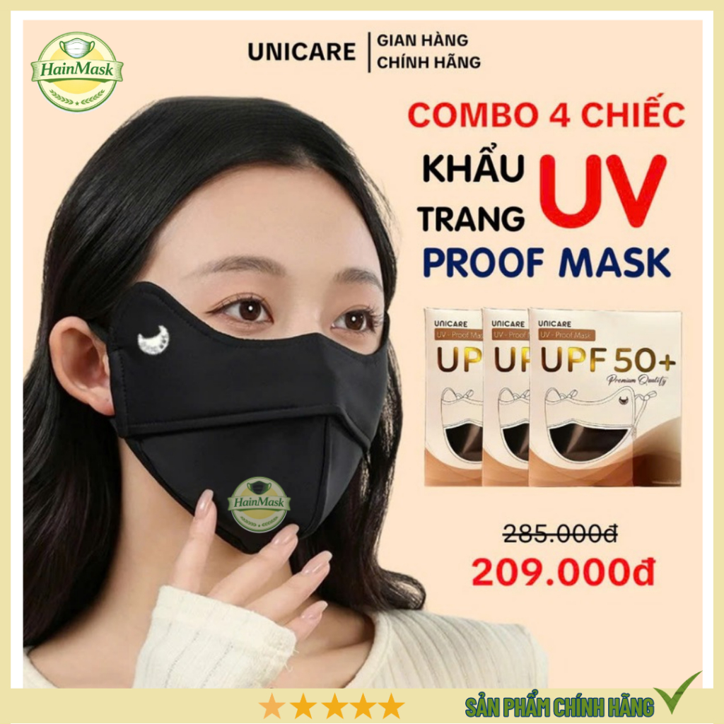 Khẩu trang chống tia UV UNICARE PROOF MASK, bảo vệ da khỏi tia UV - Hàng chính hãng