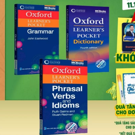 Sách - Combo 3 quyển - Oxford Learner’s Pocket Grammar + Phrasal vebs and idioms + Dictionary - MC