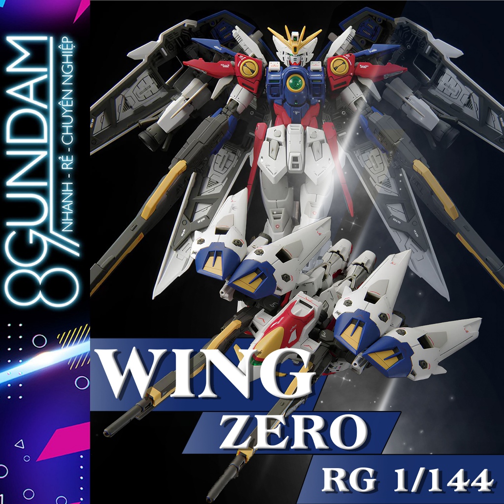 [CÓ SẴN] Mô Hình Lắp Ráp RG Wing Zero Fighter JM (tặng kèm effect, decal & base)
