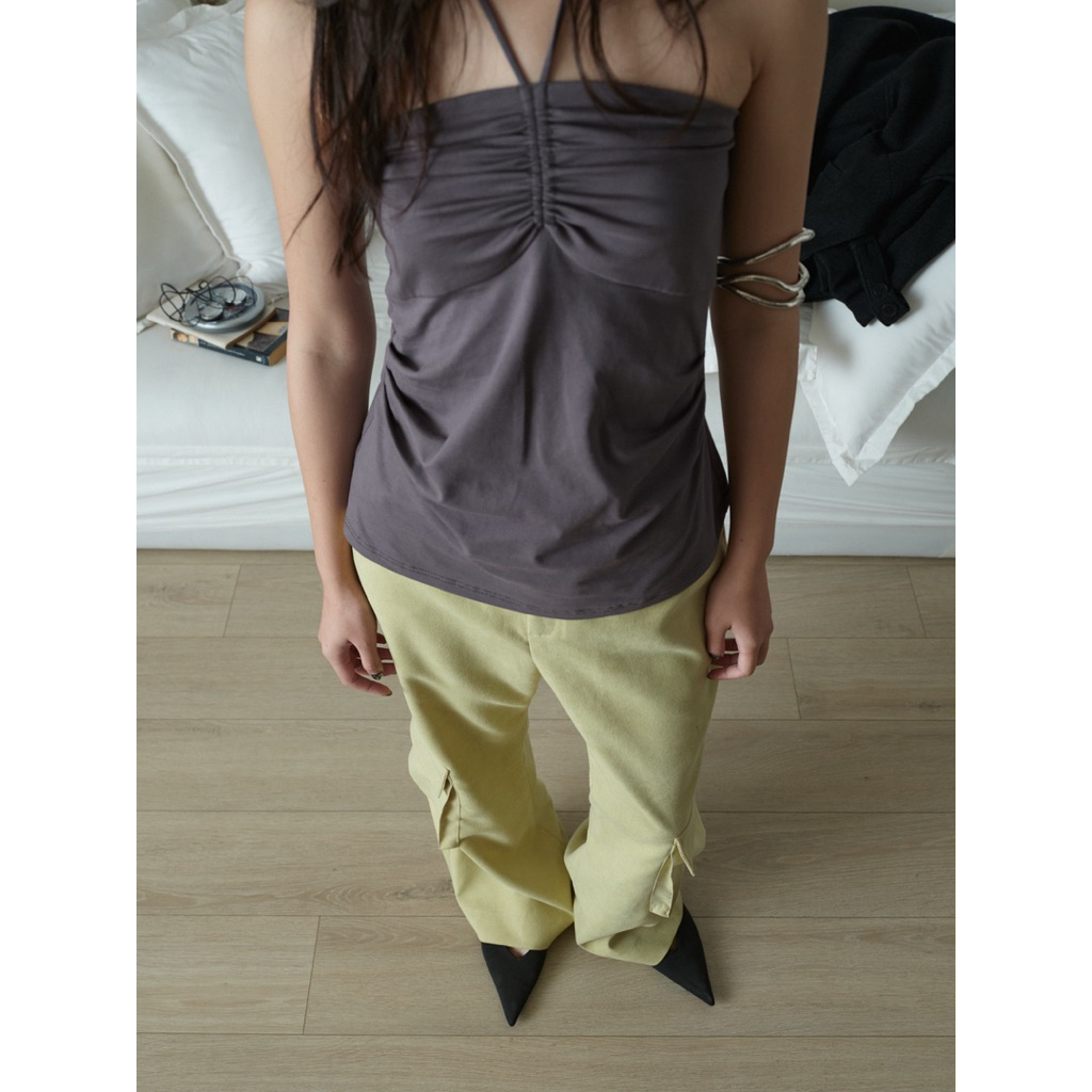 IN BETWEEN TOP - Áo rút ngực buộc dây cổ CUDDLE/R