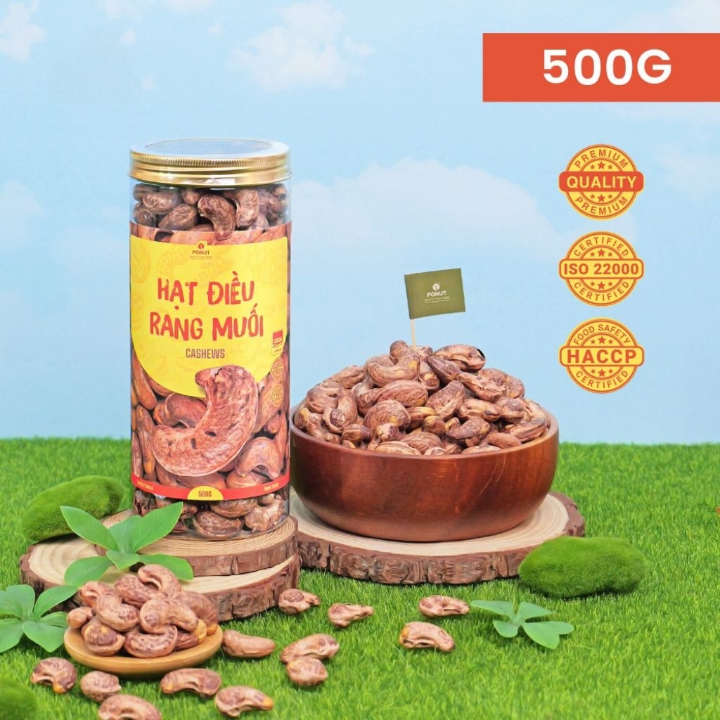 Hạt Điều vỏ lụa loại A Bình Phước (hũ 500gr)