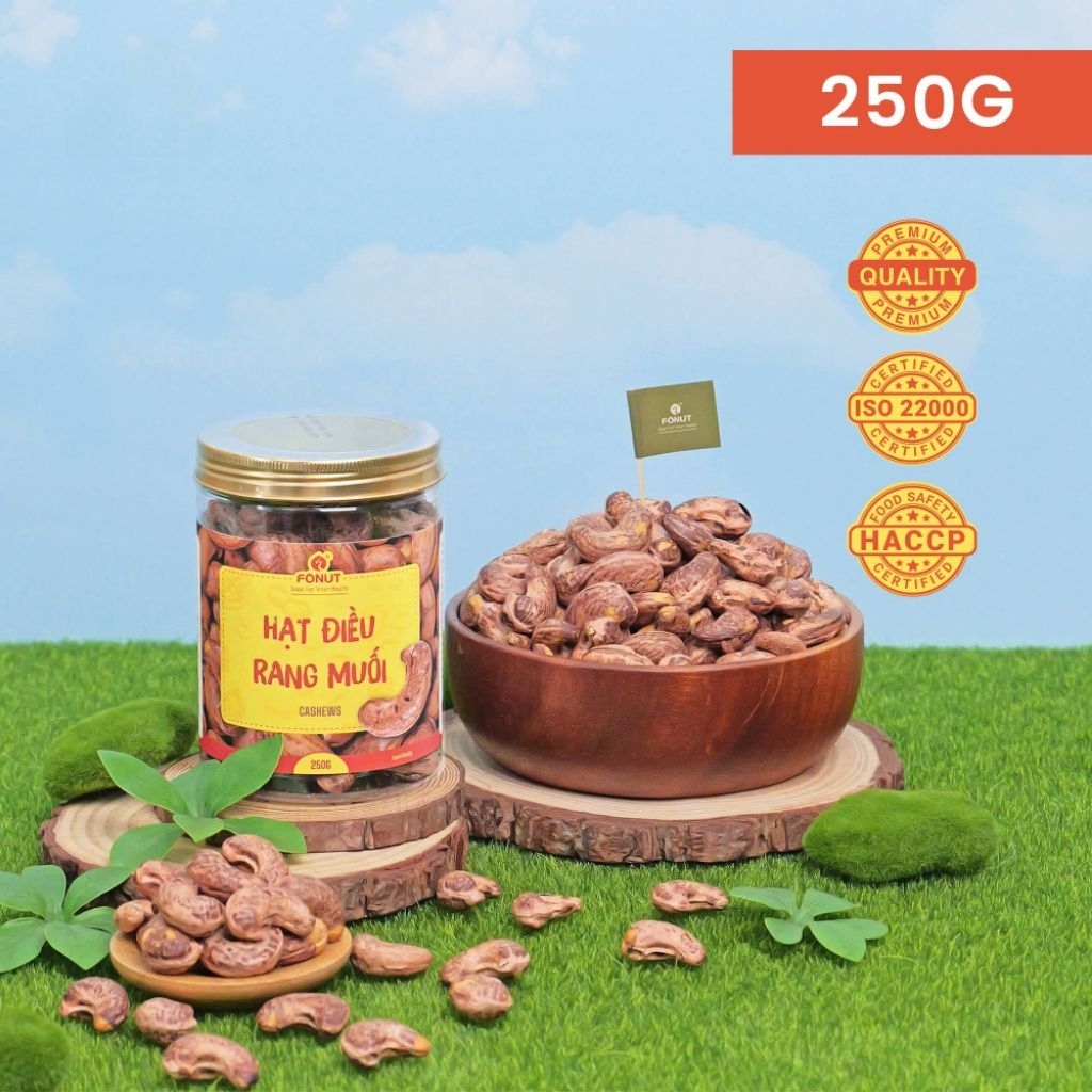 Hạt Điều vỏ lụa loại A Bình Phước (hũ 250gr)