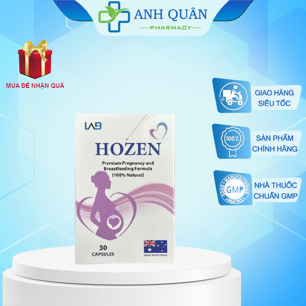 [CHÍNH HÃNG]Viên uống Hozen – Cung cấp DHA, EPA, vitamin và khoáng chất cho mẹ bầu, hỗ trợ sức khỏe 
