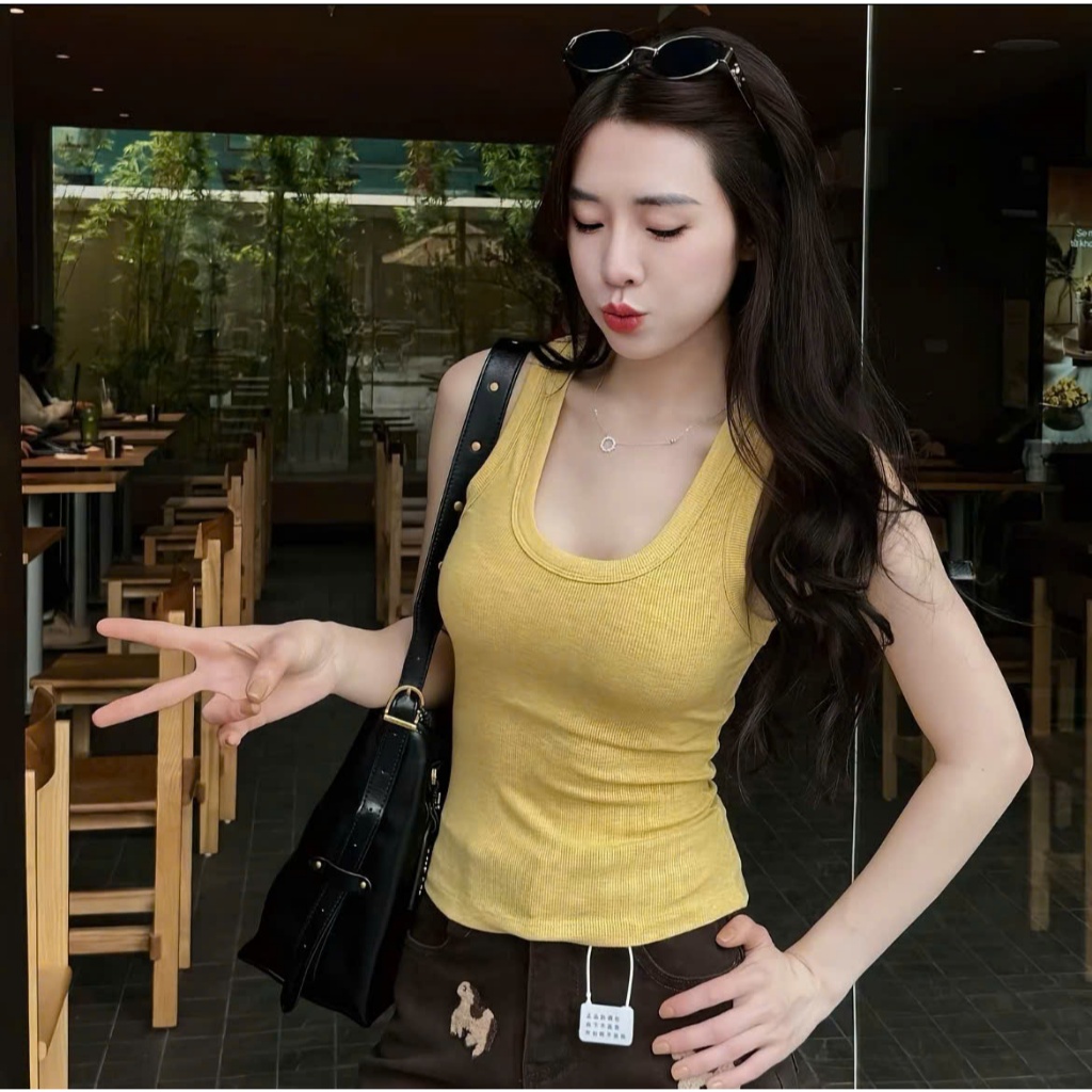 Áo Ba Lỗ Muối Tiêu COCOLEN - Dây Bản To Cổ U - Chất Liệu Tăm Cotton Co Gian Thoáng Mát  #A059 | BigBuy360 - bigbuy360.vn