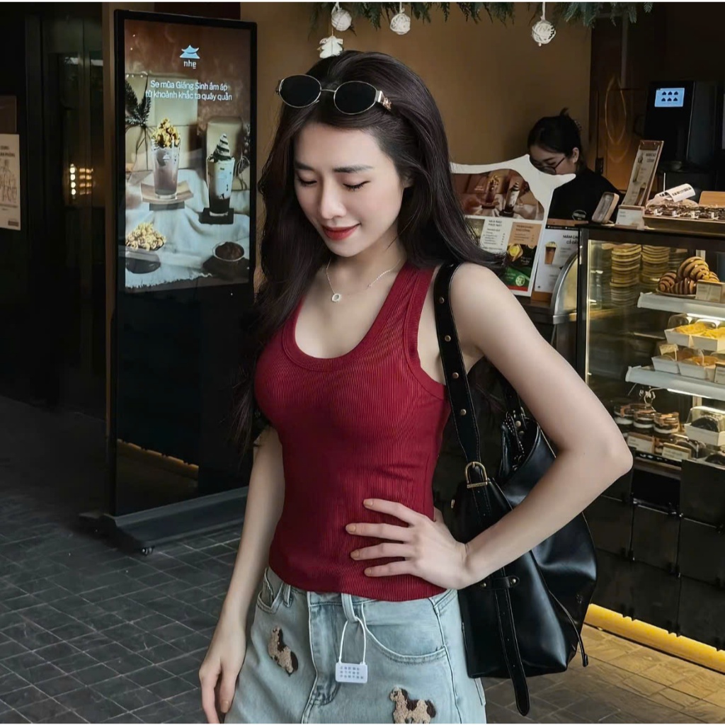 Áo Ba Lỗ Muối Tiêu COCOLEN - Dây Bản To Cổ U - Chất Liệu Tăm Cotton Co Gian Thoáng Mát  #A059 | BigBuy360 - bigbuy360.vn