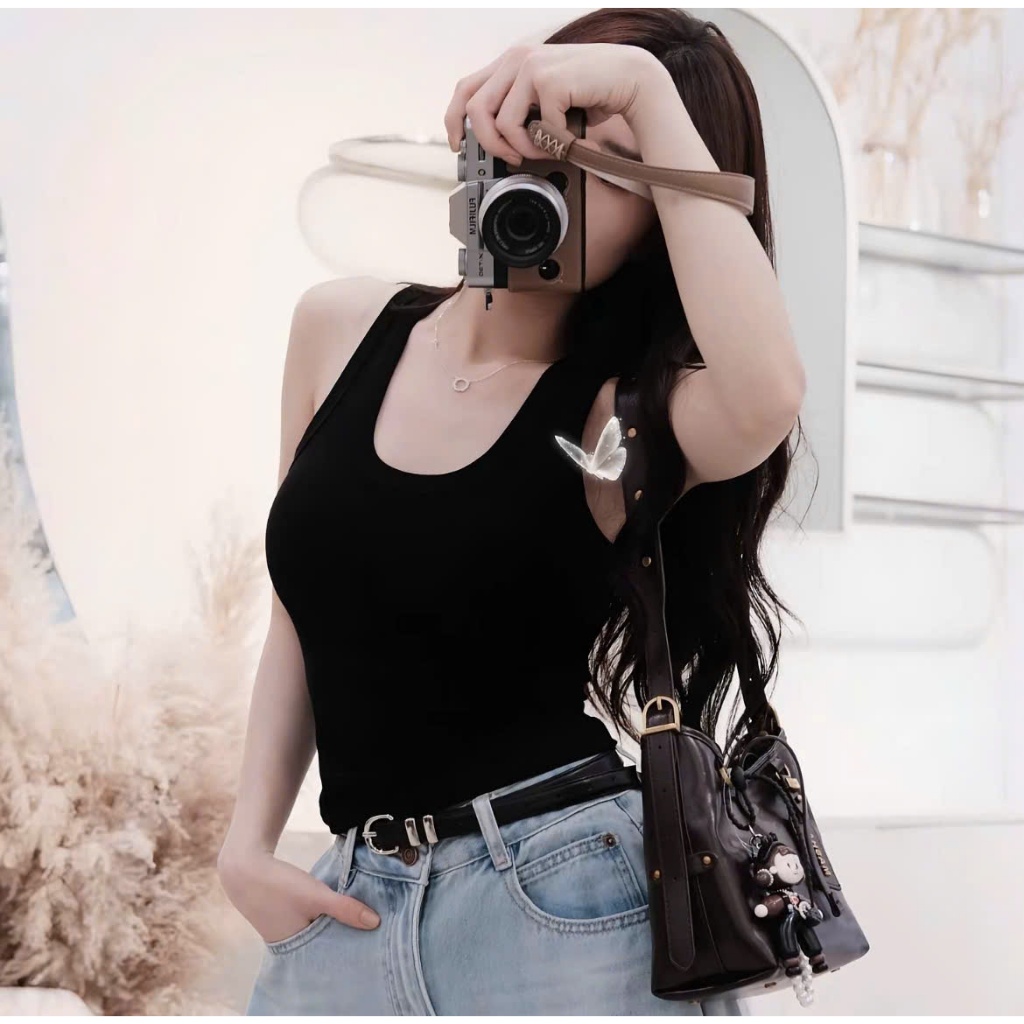 Áo Ba Lỗ Muối Tiêu COCOLEN - Dây Bản To Cổ U - Chất Liệu Tăm Cotton Co Gian Thoáng Mát  #A059 | BigBuy360 - bigbuy360.vn