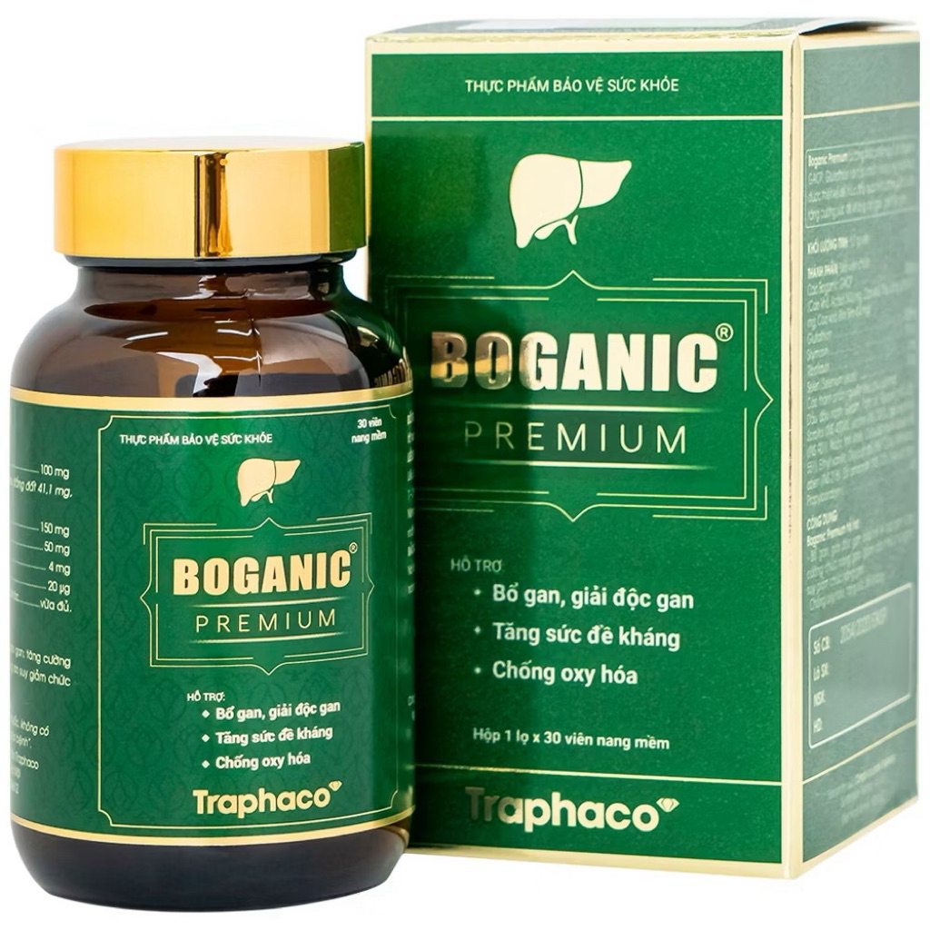 TPBVSK Boganic Premium Traphaco Giúp Bổ Gan, Hỗ Trợ Thải Độc Gan, Mát Gan, Chống Oxy Hóa 30 Viên