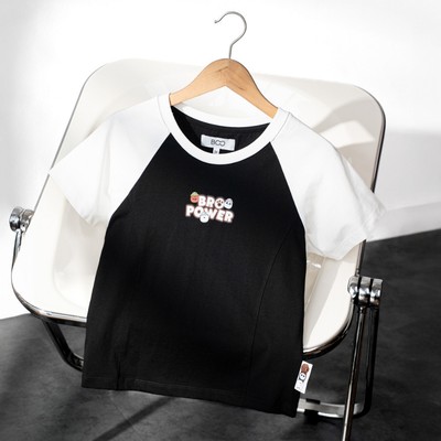 [BST We Bare Bears] Áo Thun BOO Nữ Form Raglan In Hình Gấu Ngộ Nghĩnh Đáng Yêu Phối Màu Sắc Trẻ Trung