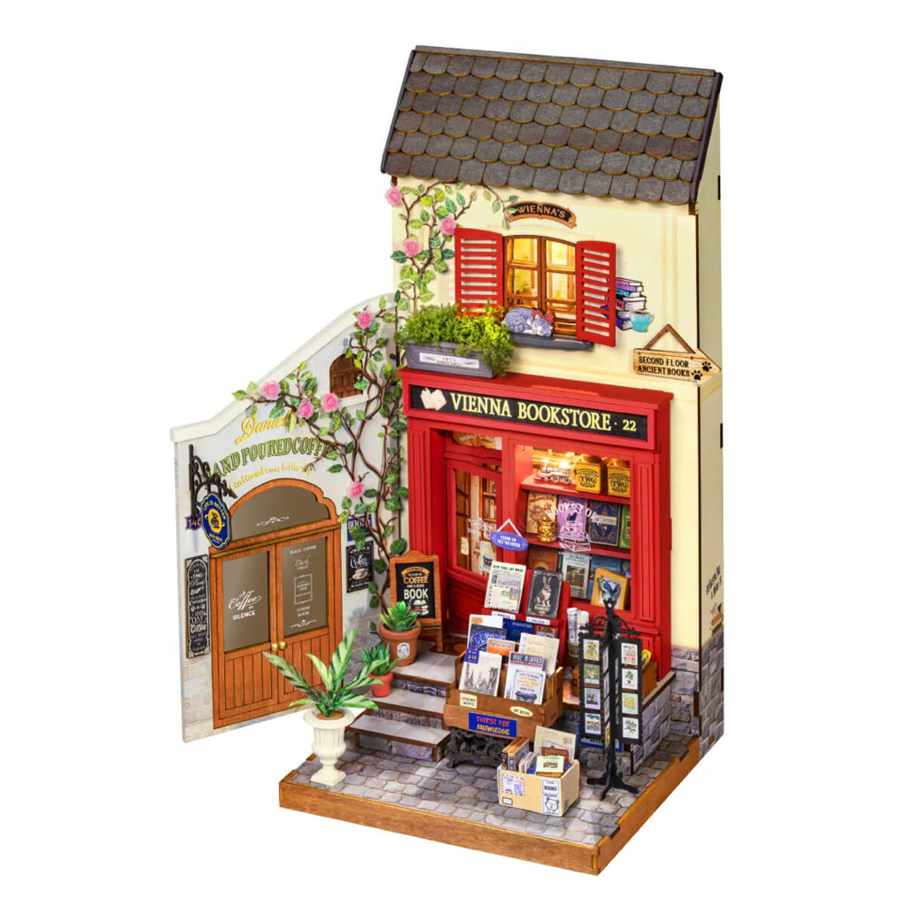 Vienna Bookstore - Rolife DG183 - Mô Hình Lắp Ráp Gỗ 3D - Nhà Sách Vienna Trang Trí&Decor/ Quà Tặng