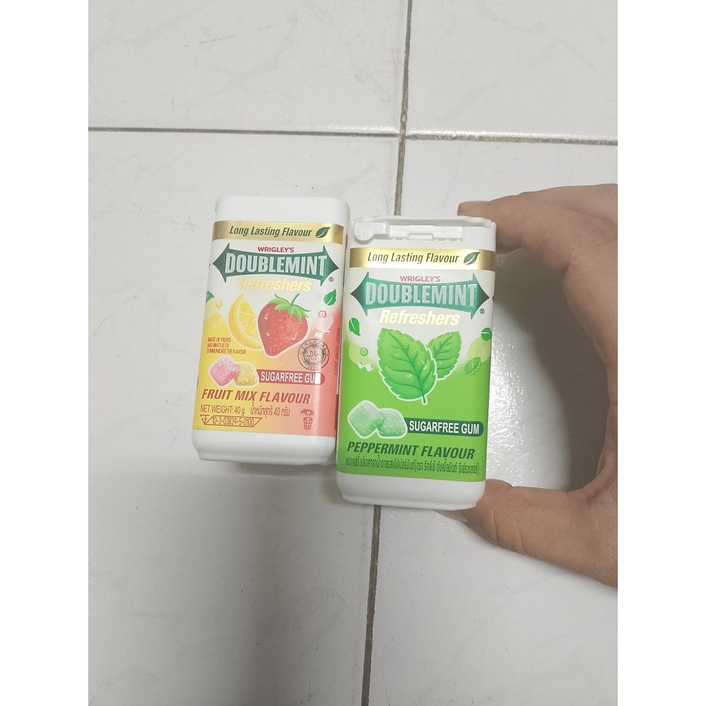 kẹo singum Doublemint hương trái cây/ hương bạc hà hủ vuông