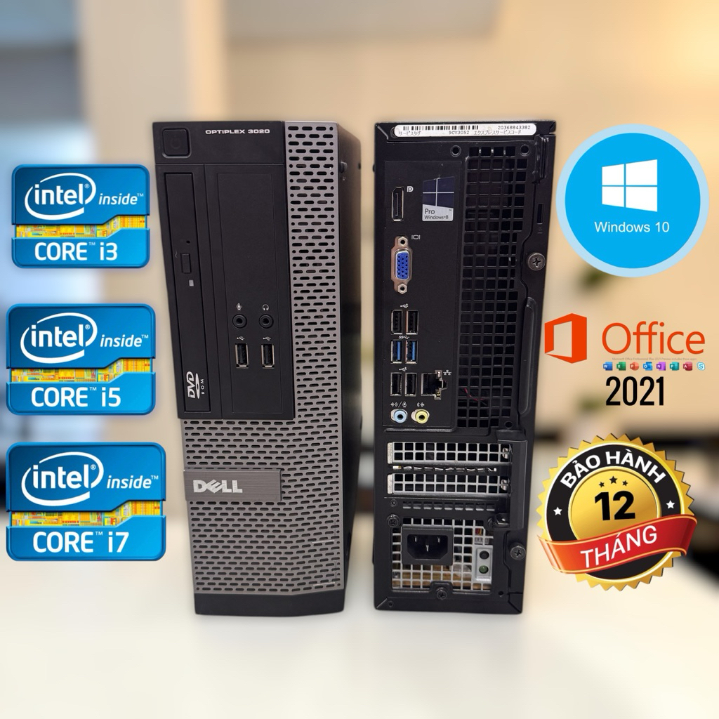 Máy tính dell 3020 Sff -i3 4130/ i5 4570/ i7 4770 Hàng đẹp ken (Bảo hành 1 năm)