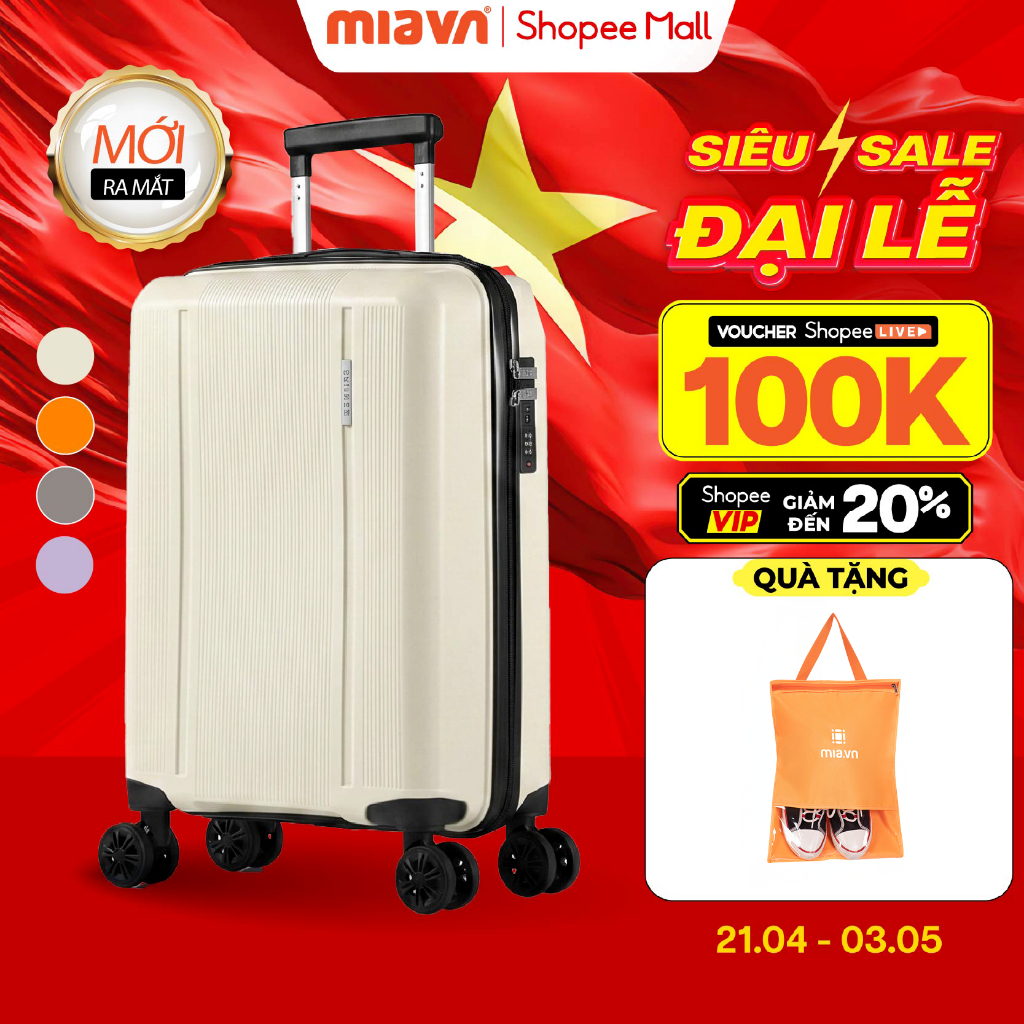 [🌟RA MẮT ĐỘC QUYỀN] Vali Kéo MIAvn Larita ORIX Size 20/24 Inch - Nhựa PP Siêu Bền, Hạn Chế Bể Vỡ, Khoá Số, Bánh Xe Đôi | BigBuy360 - bigbuy360.vn