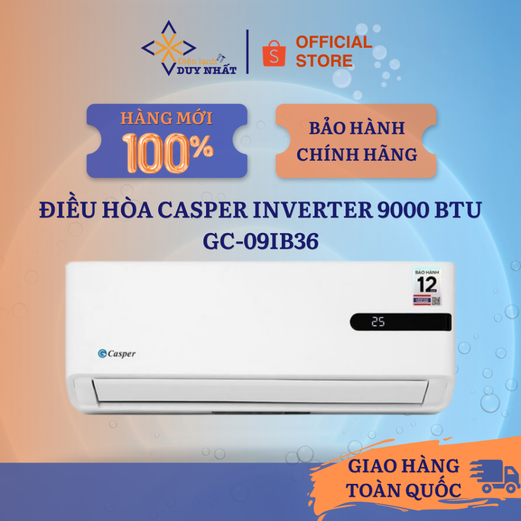 Điều hòa Casper Inverter 9000 BTU 1HP GC-09IB36