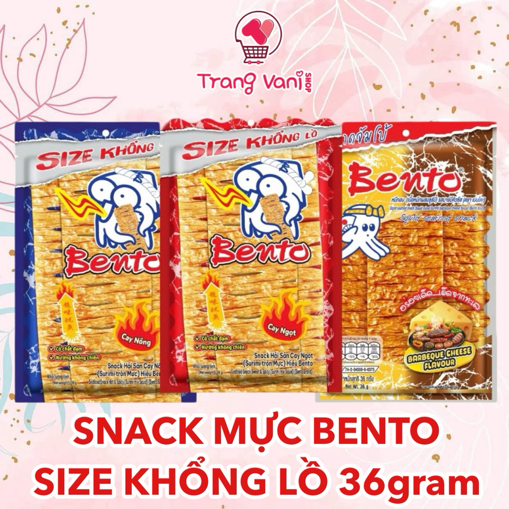[SIZE KHỔNG LỒ] Snack Mực Bento Hải Sản Vị Mới gói 36gr