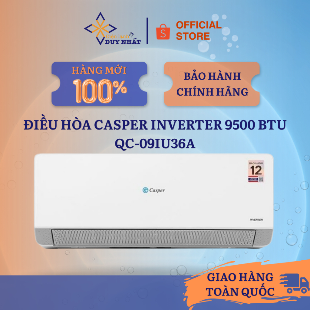Điều hòa Casper Inverter 9500 BTU 1HP QC-09IU36A