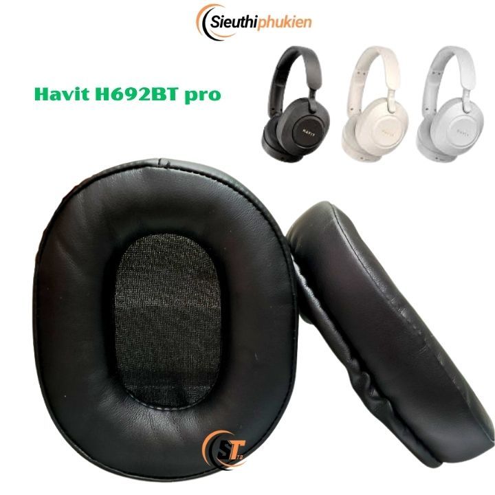 1 Đôi đệm ốp thay thế cho tai nghe Havit H692BT pro 09575 , bọc mút tai nghe Bluetooth Havit