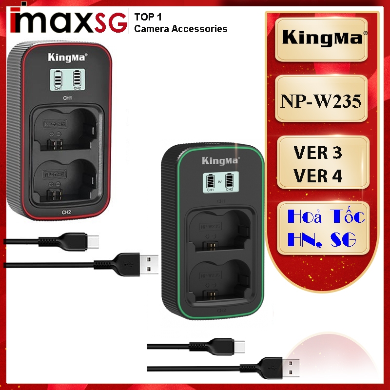 SẠC ĐÔI KINGMA  CHO PIN MÁY ẢNH FUJIFILM NP-W235