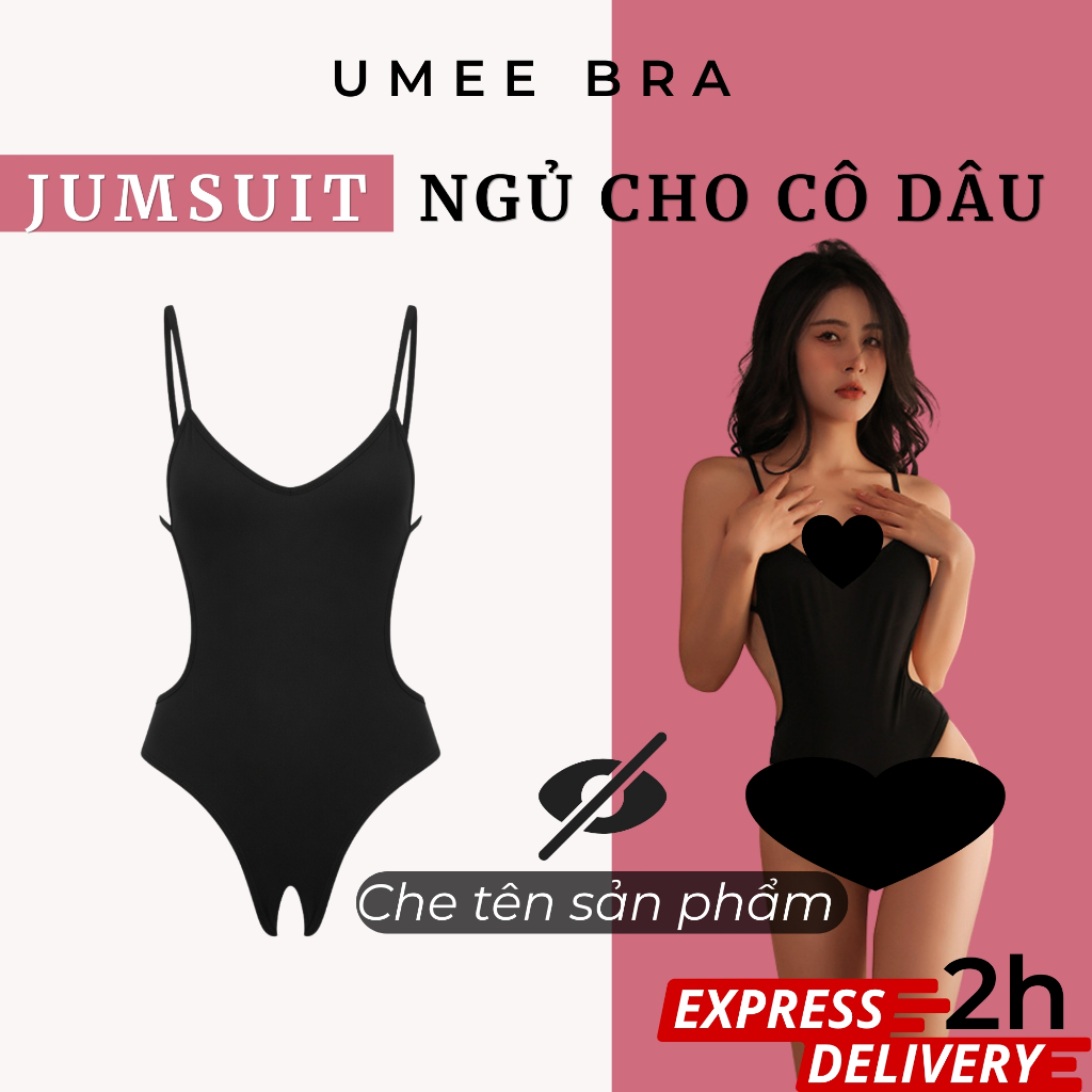 Đồ ngủ nữ gợi cảm JS68 UMEEBRA, bodysuit liền thân mềm mịn, váy ngủ dành cho cô dâu