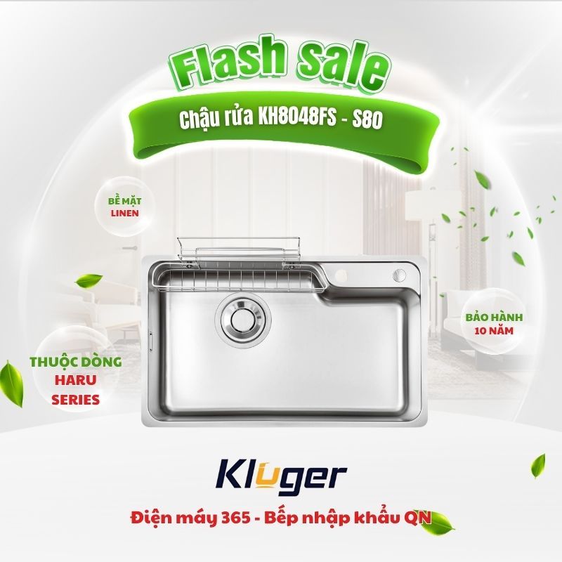 Chậu rửa chén Kluger KH8048FS - S80 –Tinh thần Nhật Bản – tối ưu không gian sống hiện đại