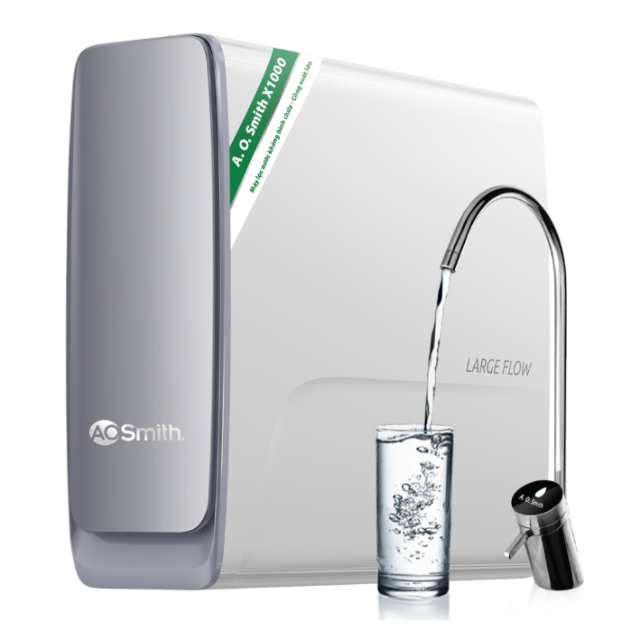 Máy Lọc Nước AO Smith X1000 Chính Hãng (150L/H) | Đặt Gầm 02 Lõi Không Bình Chứa, Tuổi Thọ RO 06 Năm
