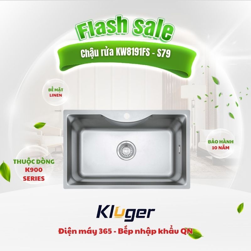 Chậu rửa chén Kluger KW8191FS - S79 K900 Series – nâng tầm trải nghiệm bếp hiện đại