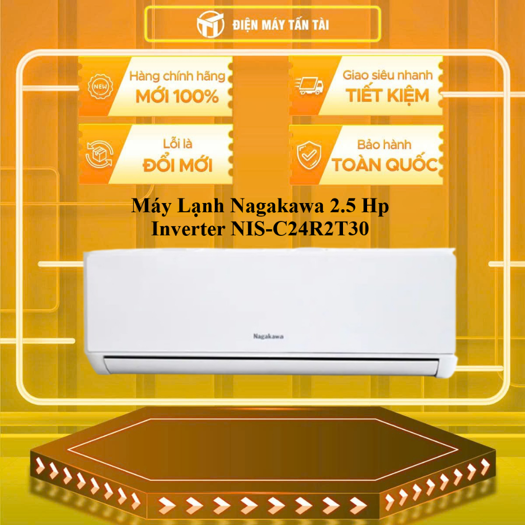 NIS-C24R2T30 - Máy Lạnh Nagakawa 2.5 Hp  inverter  NIS-C24R2T30