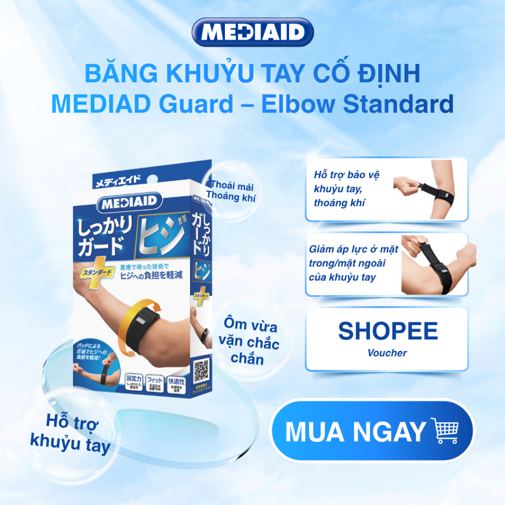 Băng khuỷu tay cố định MEDIAID Guard - Elbow Standard