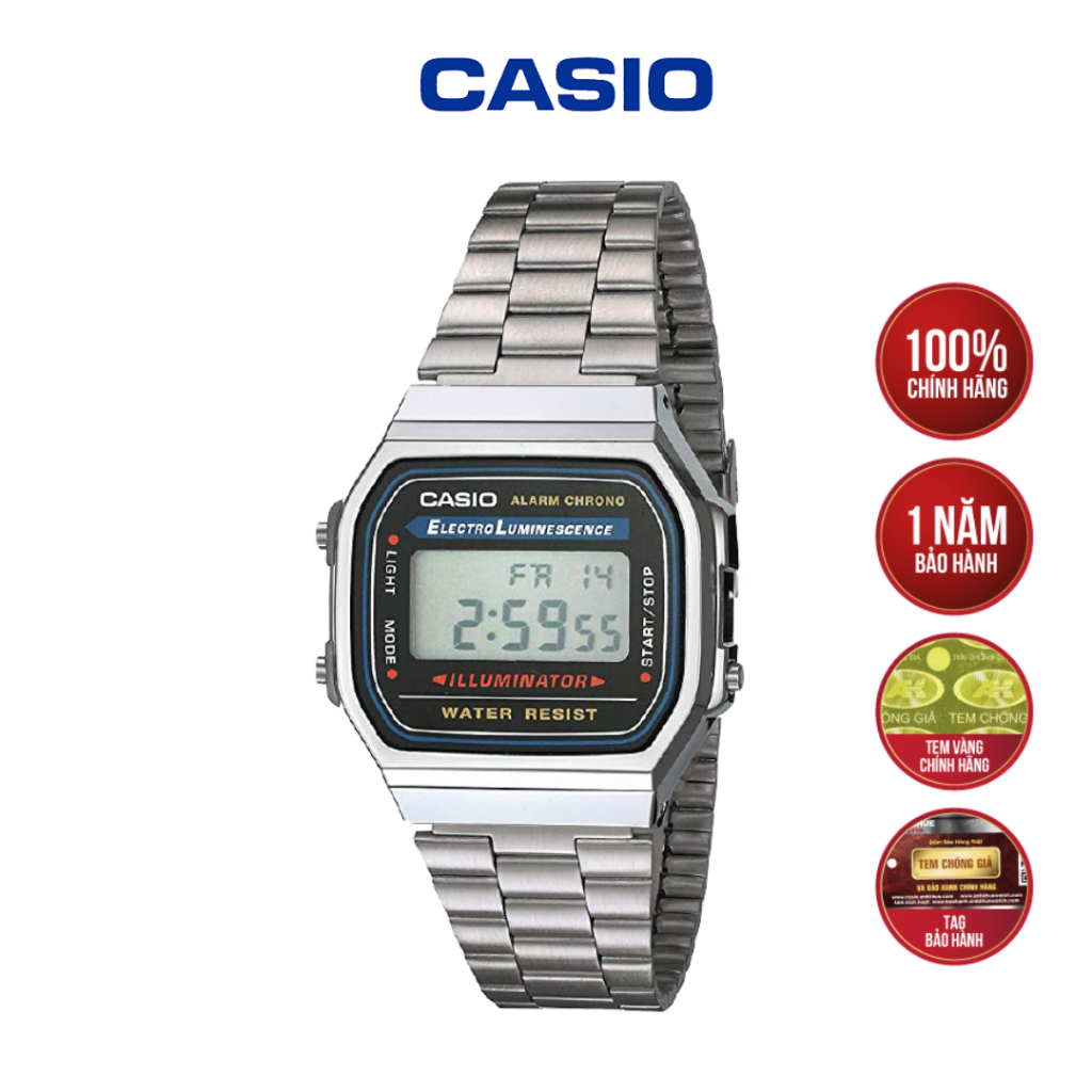 Đồng hồ Casio Vintage A168WA-1WDF