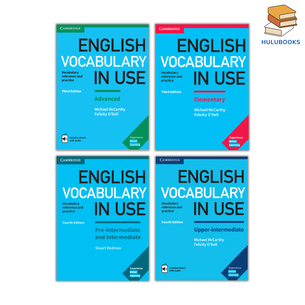 Sách English Vocabulary in Use - bộ 4 cuốn - Bản in màu laser A4 có kèm file audio
