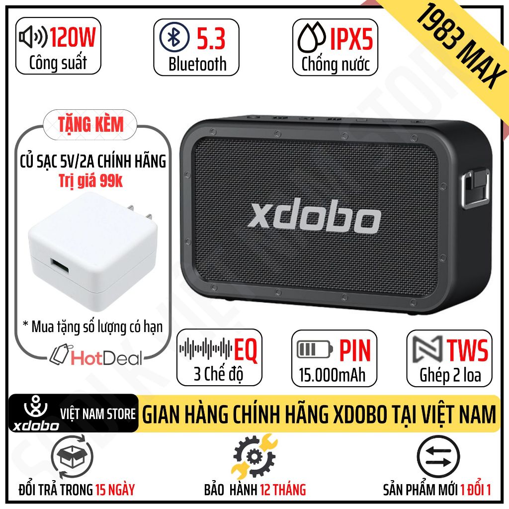 Loa Bluetooth Xdobo 1983 Max Công Suất 120W Siêu Trầm Bản Cập Nhật Của Xdobo Wake 1983 X8 III X8 Plu