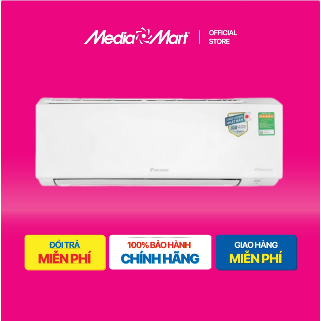 [ Mediamart Mall ] Điều hòa Daikin 2 chiều Inverter 2HP-17.100BTU FTHF50VAVMV BH chính hãng,Ship 0đ