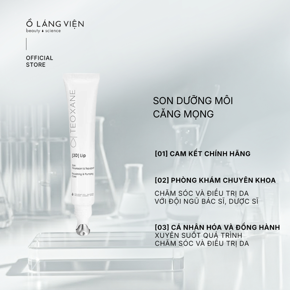 [10 ml] Son dưỡng môi cấp ẩm, giúp căng mọng môi TEOXANE [3D] Lip