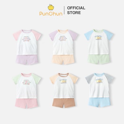 [PUNCHUN 6M-5Y] Bộ cộc raglan Punchun Cup cho bé trai, bé gái